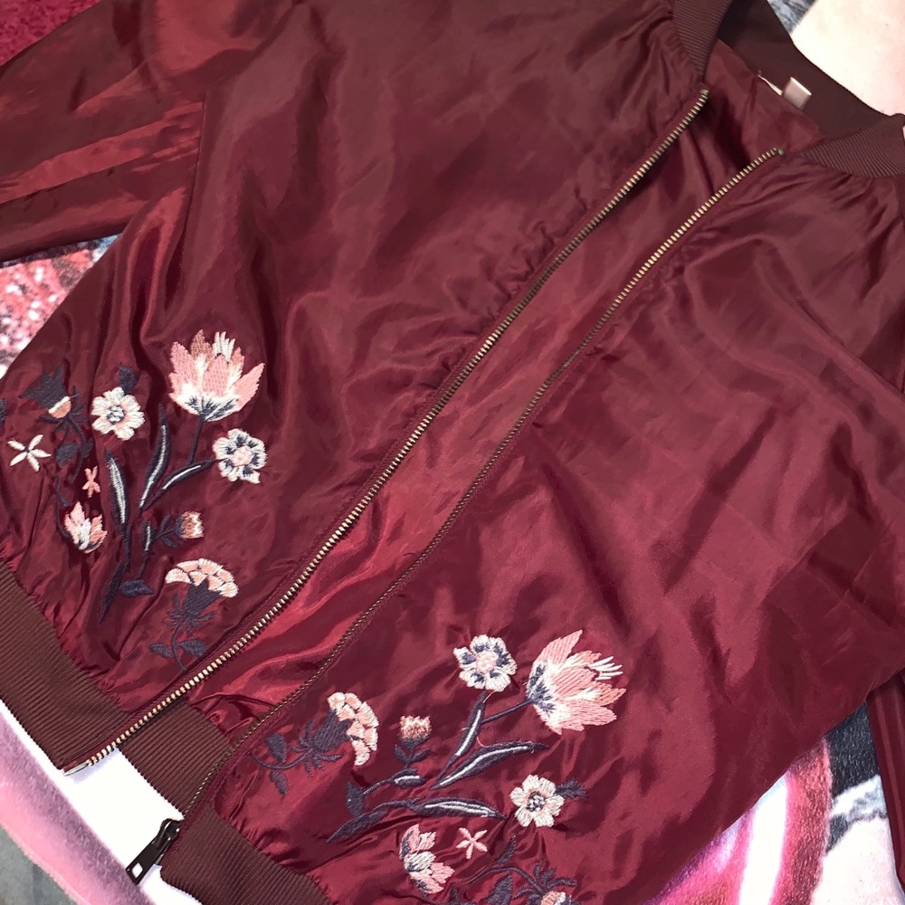 Bomber Jacket w flowers